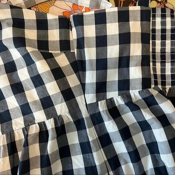 Navy Gingham Maxi Dress - Picture 3 of 5